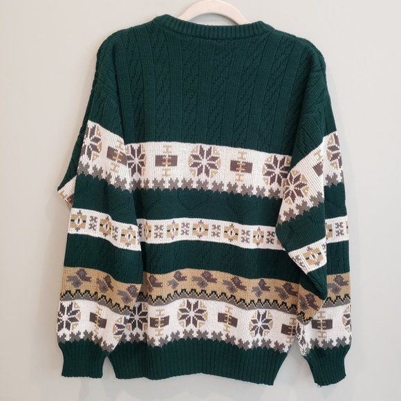 Northwest Territory Green and White Crewneck Sweater - Picture 7 of 12